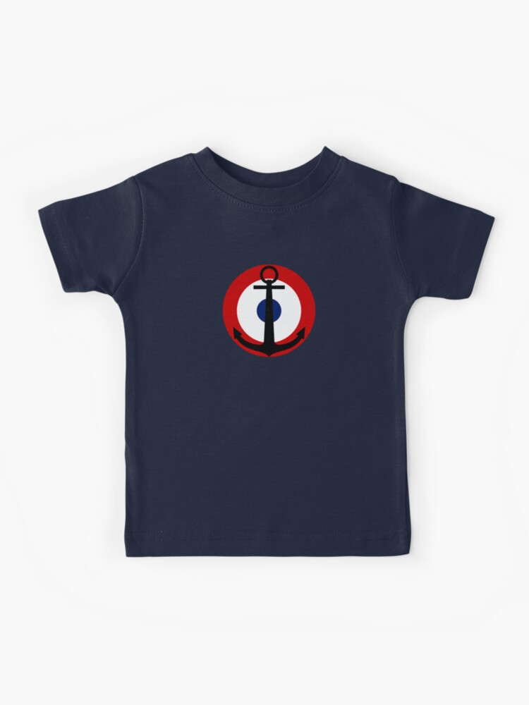 French Navy Roundel Cocarde De La Marine Francaise Kids T Shirt By Clart Redbubble