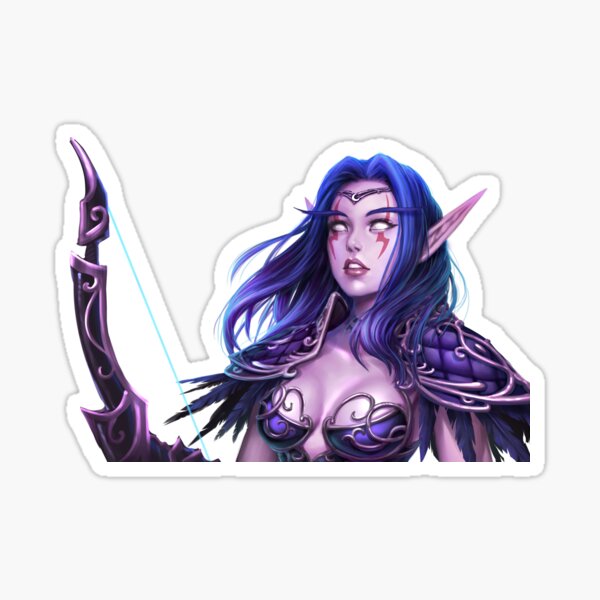Chasseur elfe de la nuit Sticker