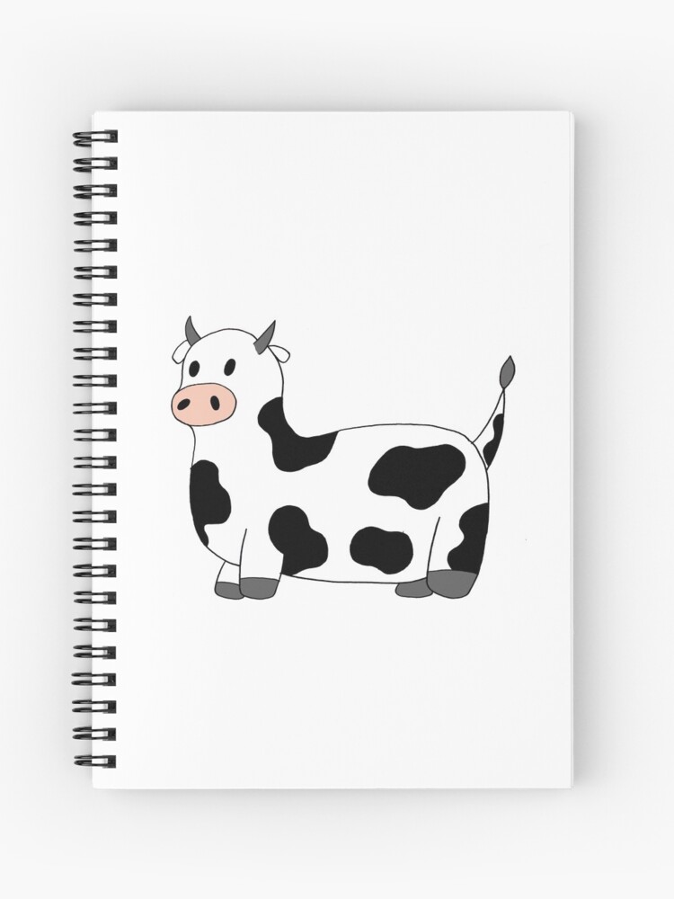 Cute Cow Pattern Black and White Spiral Notebook for Sale by trajeado14