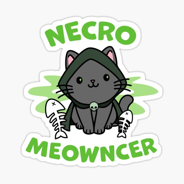 Item preview, Necromeowncer | Necromancer Cat | Fantasy Tabletop RPG designed and sold by Cute N' Nerdy Shop.