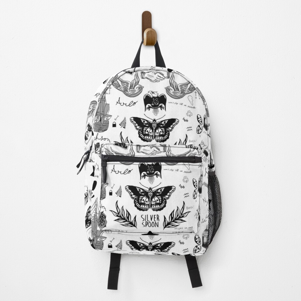 XXXtentacion Tattoos Seamless Pattern Backpack for Sale by gevix