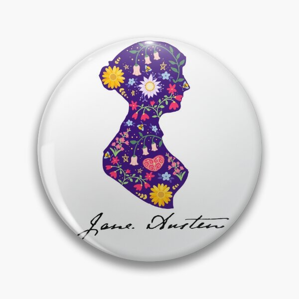 Item preview, Silueta floral de Jane Austen designed and sold by MandyRosko.
