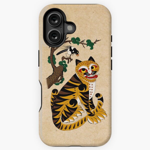 Item preview, Minhwa: Tiger and Magpie A Type (Korean traditional/folk art) designed and sold by QamarART Paintings.