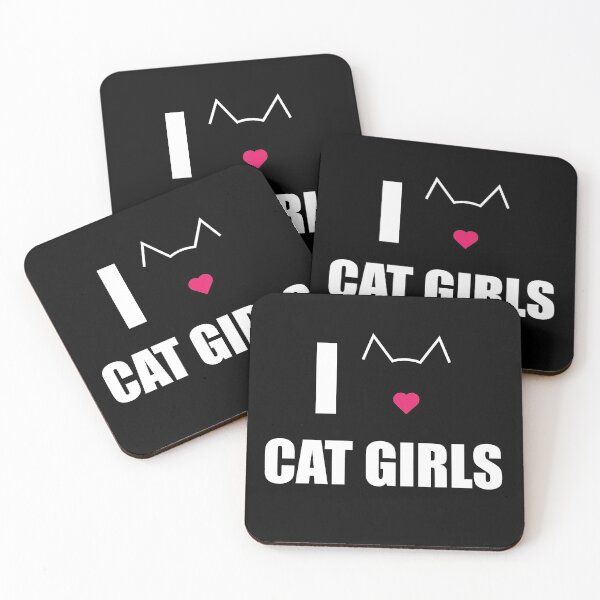 Item preview, I Love Cat Girls designed and sold by ellygator.
