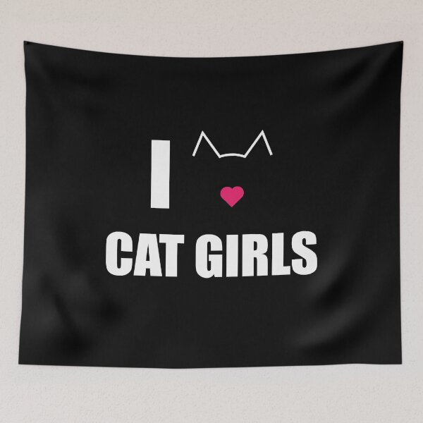 Item preview, I Love Cat Girls designed and sold by ellygator.