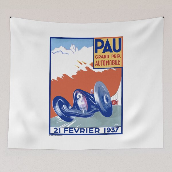 Item preview, 1937 PAU Grand Prix Automobile Race Poster designed and sold by retrographics.