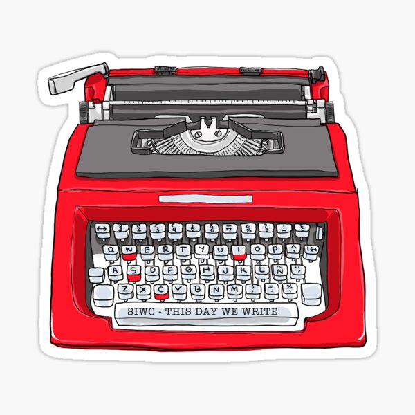 This day we write typewriter Sticker