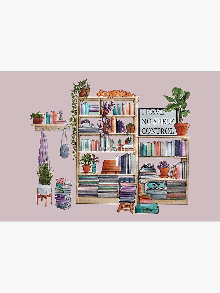 Watercolor bookshelf I have no shelf control by Jessfm