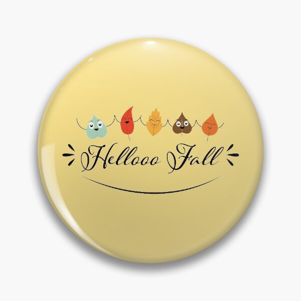 Item preview, Hello Fall Smiling Colorful Autumn Leaves  designed and sold by qitrechio.