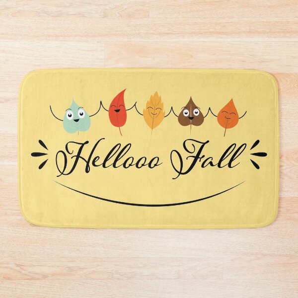 Item preview, Hello Fall Smiling Colorful Autumn Leaves  designed and sold by qitrechio.