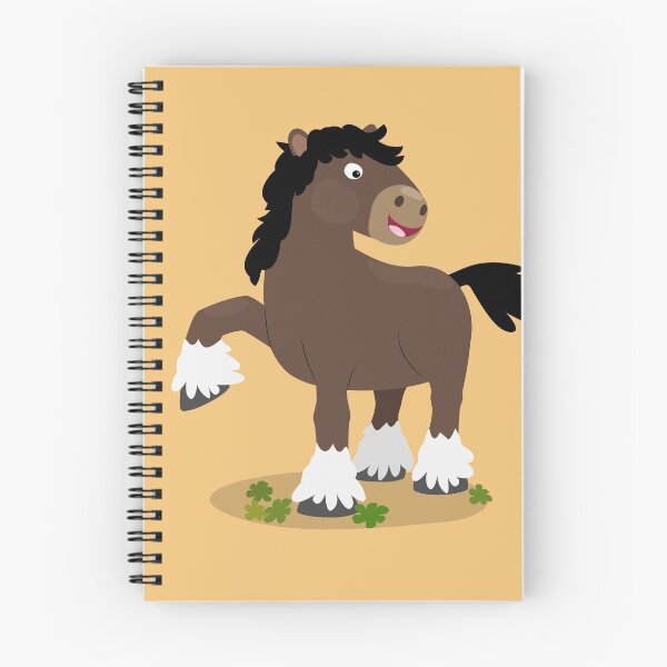 Item preview, Cute Clydesdale draught horse cartoon illustration designed and sold by FrogFactory.