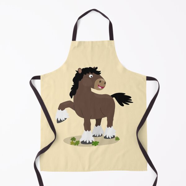 Item preview, Cute Clydesdale draught horse cartoon illustration designed and sold by FrogFactory.