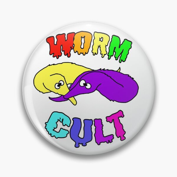 Item preview, Worm Cult Rainbow Worm on a String funny meme designed and sold by Unboltingcat.