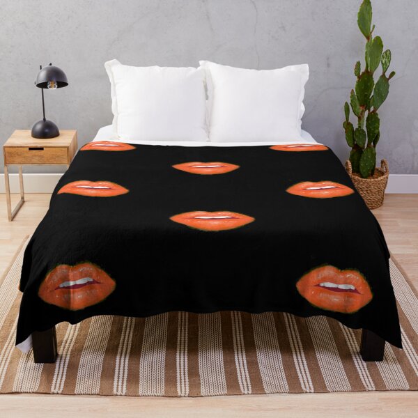 Item preview, Bright Orange Realistic Lips Lipstick Painted designed and sold by javes93.