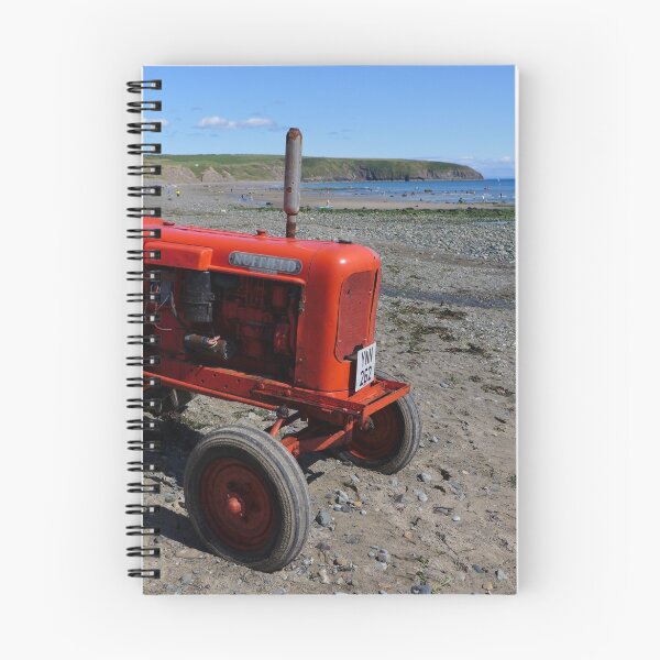 Item preview, Red tractor on Aberdaron beach designed and sold by Anna Myerscough.