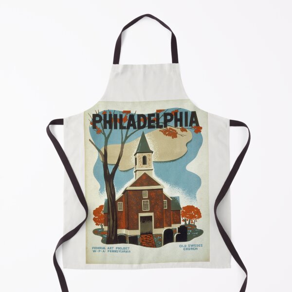 Item preview, Vintage Philadelphia Old Swedes Church Federal Art Project Pennsylvania by Katherine Millhous designed and sold by digitalvintage.