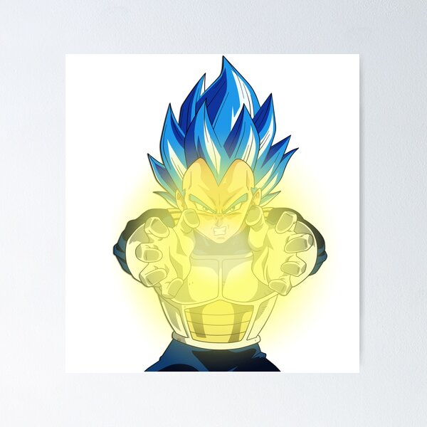 Dragon Ball Vegeta Blue Final Flash 3- 5 Vinyl Decal Stickers