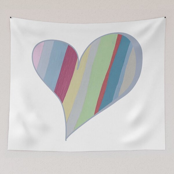 Item preview, Heart-shaped Colorful Stripe by Christie Olstad designed and sold by Christie Olstad.