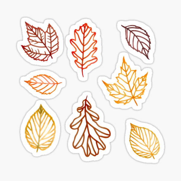 Item preview, Autumn Leaves Outlines Watercolour Pattern designed and sold by marta-maria.