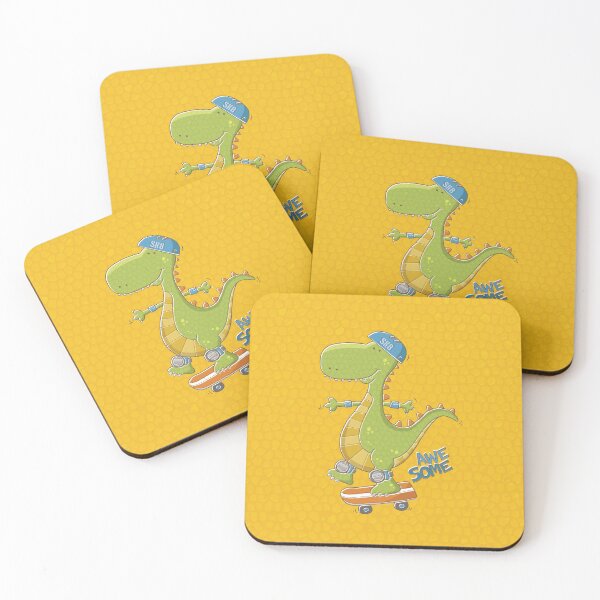 Item preview, Awesome cartoon dinosaur skate boarding designed and sold by Vaughan Duck.