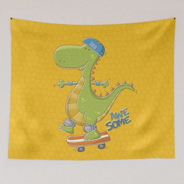 Item preview, Awesome cartoon dinosaur skate boarding designed and sold by Vaughan Duck.