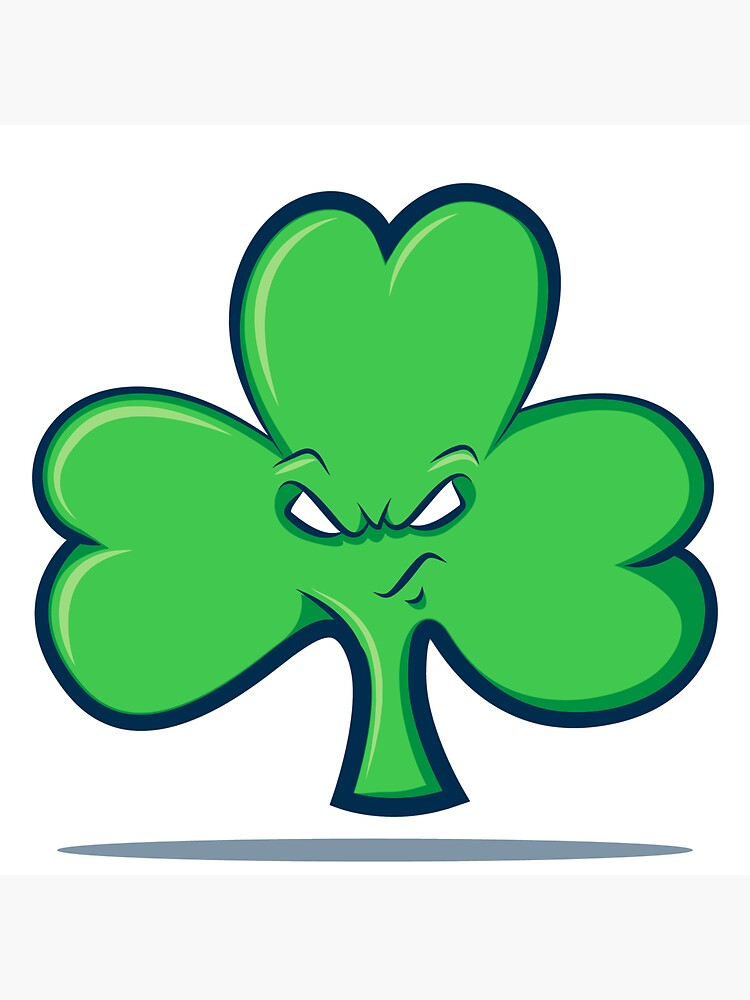 “Angry Clover” Poster by graphicgeoff | Redbubble