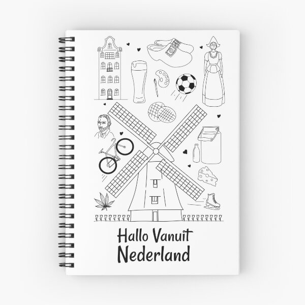 Item preview, Hallo Vanuit Nederland | Dutch Landscape Doodle designed and sold by modernzen.