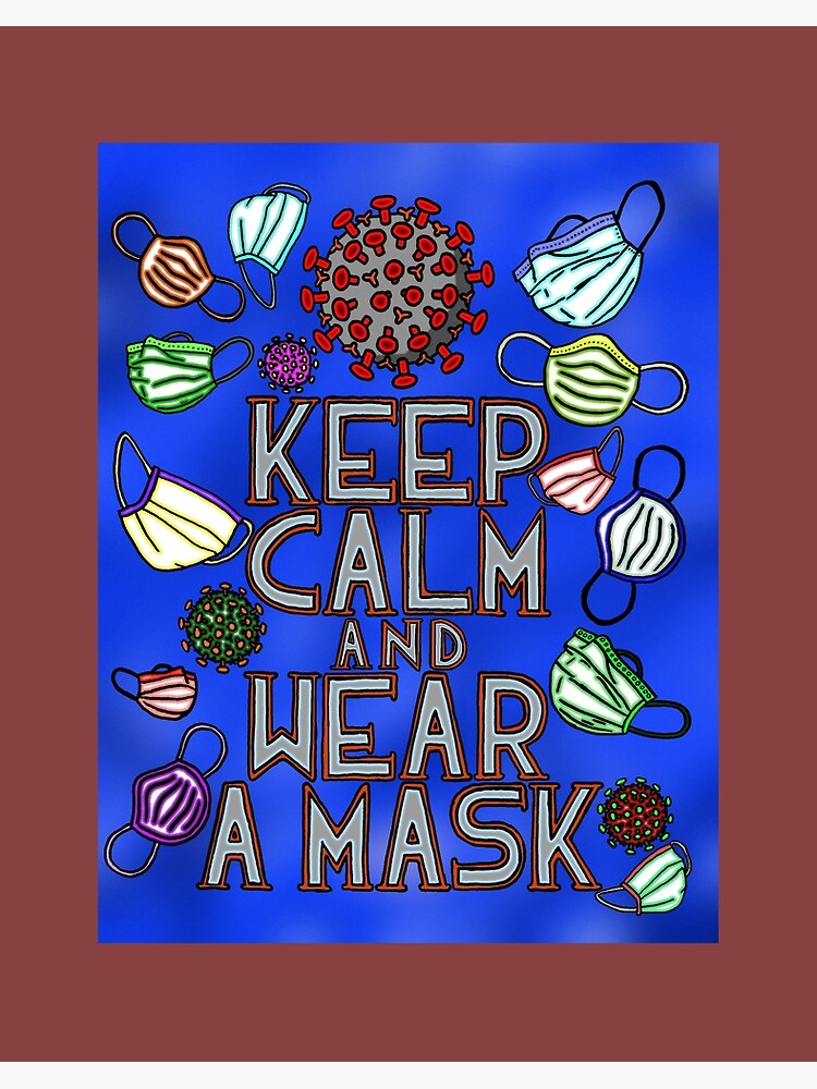 Thumbnail 2 of 2, Art Board Print, Keep Calm and Wear a Mask designed and sold by MathenaArt.