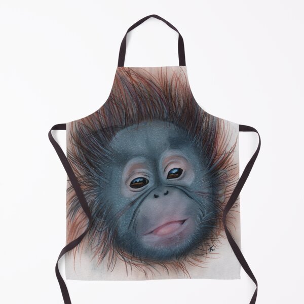Item preview, Coloured pencil drawing baby orangutan designed and sold by Accabella .