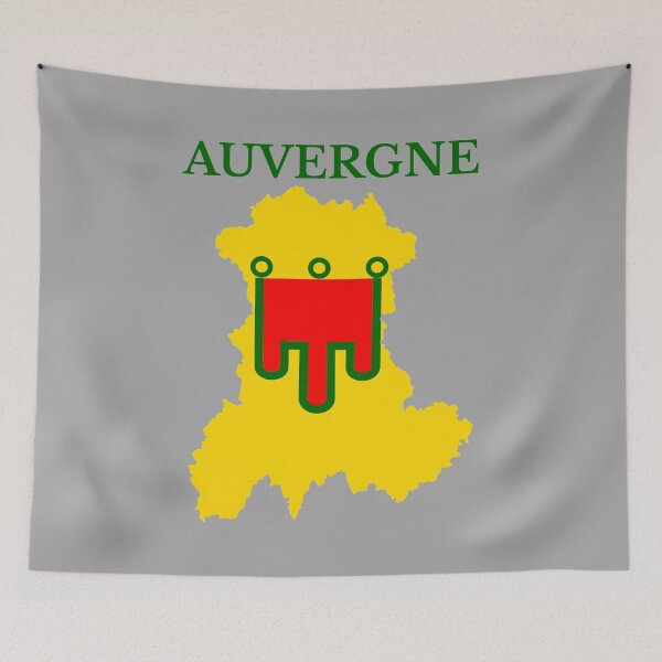Item preview, Auvergne Map flag, France, French Region. designed and sold by marosharaf.