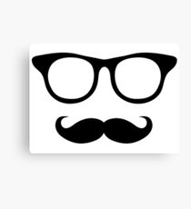 Nerdy Mustache Man Canvas Print