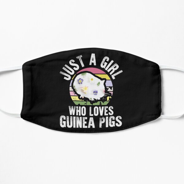 Cool Gift for Animal Lover Cute Guinea Pig Owner Gift Flat Mask