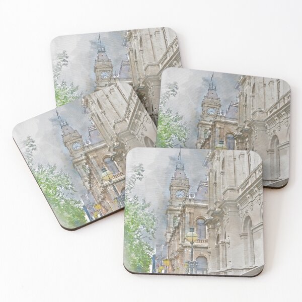 Item preview, Bendigo Town Hall Watercolor designed and sold by Steven Jodoin.