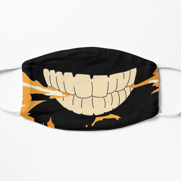 Sonrisa de demonio de la fuerza de fuego Mascarilla plana
