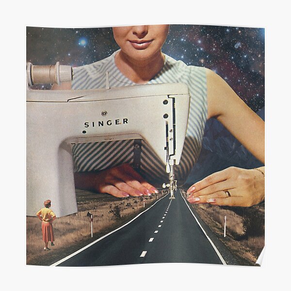 This is how a road gets made - Sewing Machine Poster