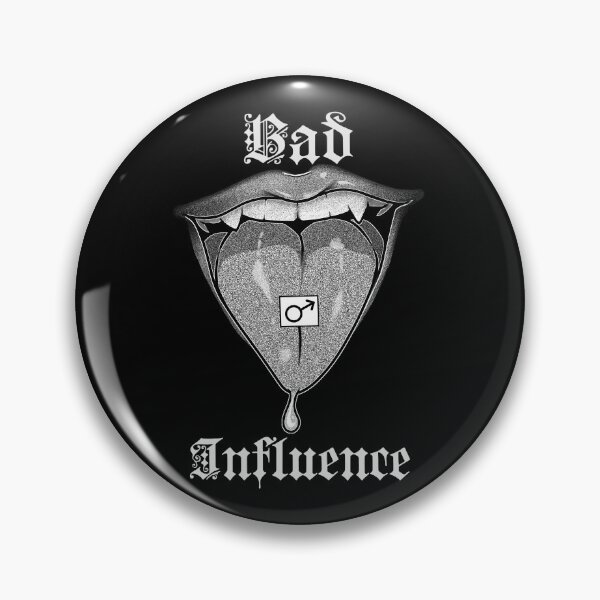 Item preview, Bad Influence Mouth with Fangs- text designed and sold by squishydafishy.