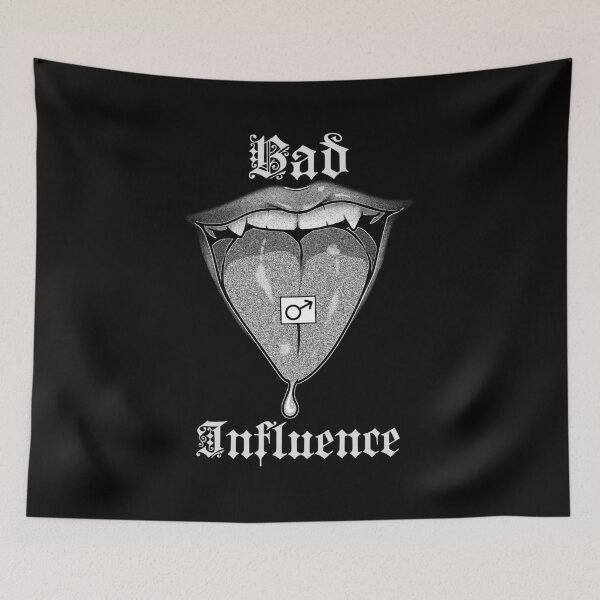 Item preview, Bad Influence Mouth with Fangs- text designed and sold by squishydafishy.