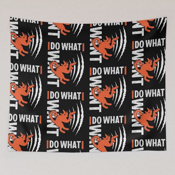 Item preview, I Do What I Want - Surly Scratching Halloween Cat designed and sold by GravitiTees.