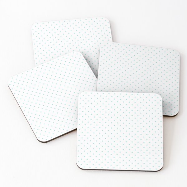 Item preview, White with Teal Blue polka dots pattern designed and sold by cabgodfrey.