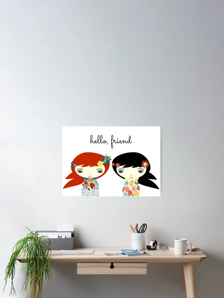 Thumbnail 2 of 3, Poster, Hello, Friend designed and sold by ruby + acorn.