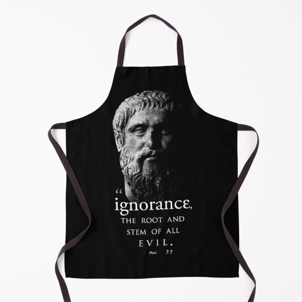 PLATO--Ignorance is Evil μπλε Apron