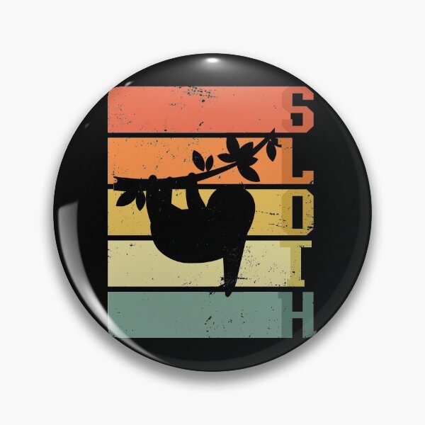Artikelvorschau, Hanging Sloth Retro Sloth entworfen und verkauft von bestshirtdesign.