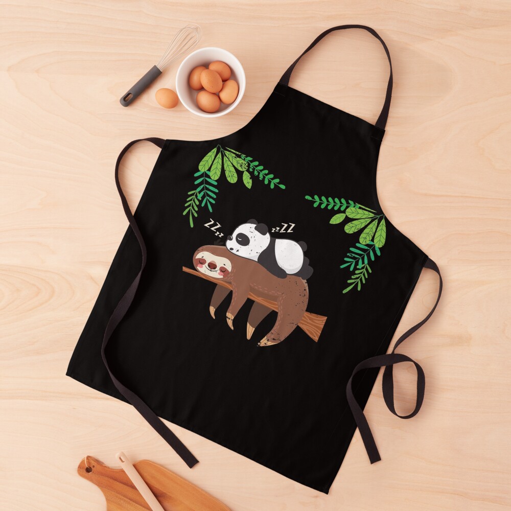 Sleeping Panda Sloth Apron