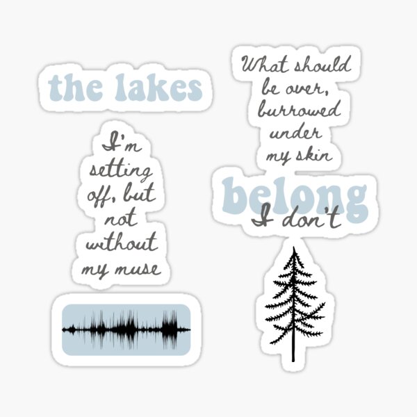 Taylor Swift folklore sticker pack