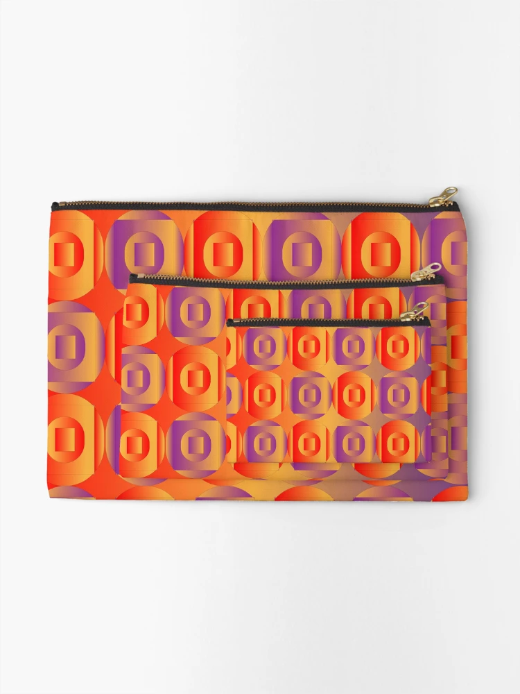 Thumbnail 2 of 4, Zipper Pouch, Colorful Gradient Color Pattern designed and sold by Dream Wear.
