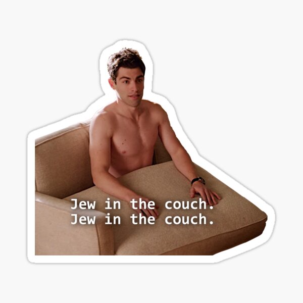 jew in the couch Sticker