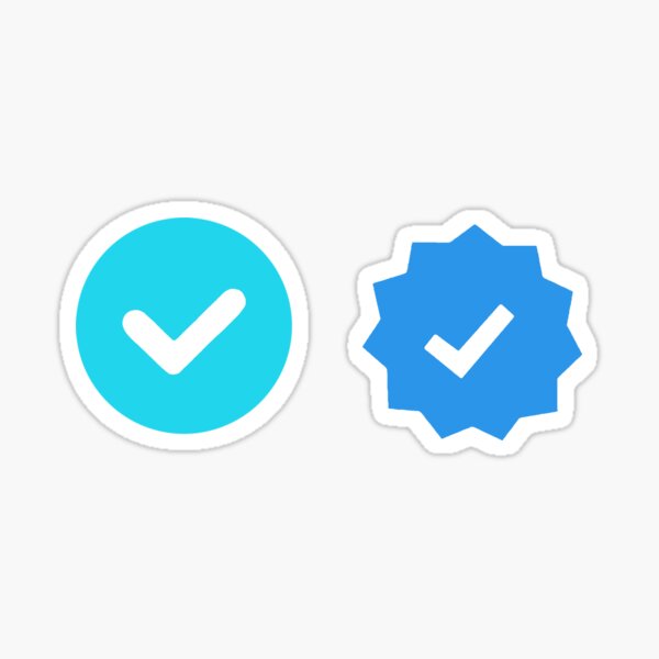 Blue Checkmark Stickers Redbubble