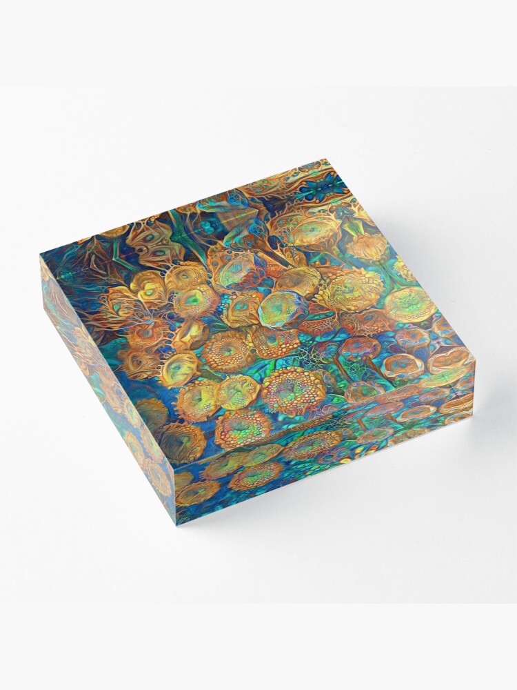 Alternate view of Floral abstract Acrylic Block