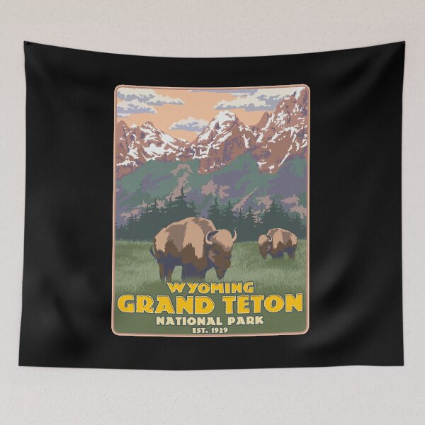 Item preview, Wyoming Grand Teton National Park Mountain Hiking designed and sold by Mealla.