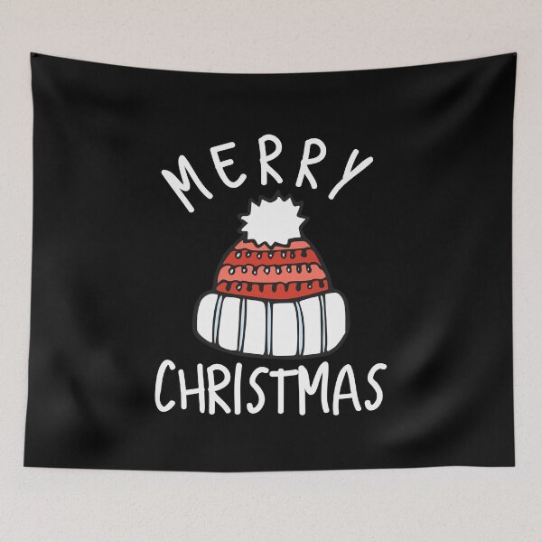 Item preview, Merry christmas pompom beanie designed and sold by Jenmag.